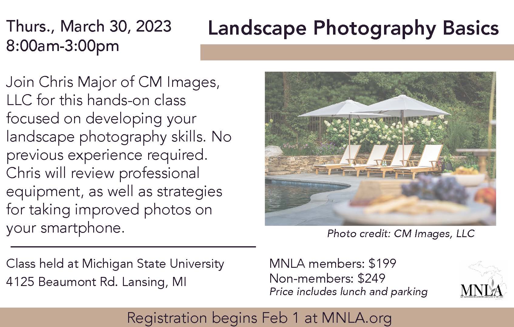 Landscape Photography Basics Class